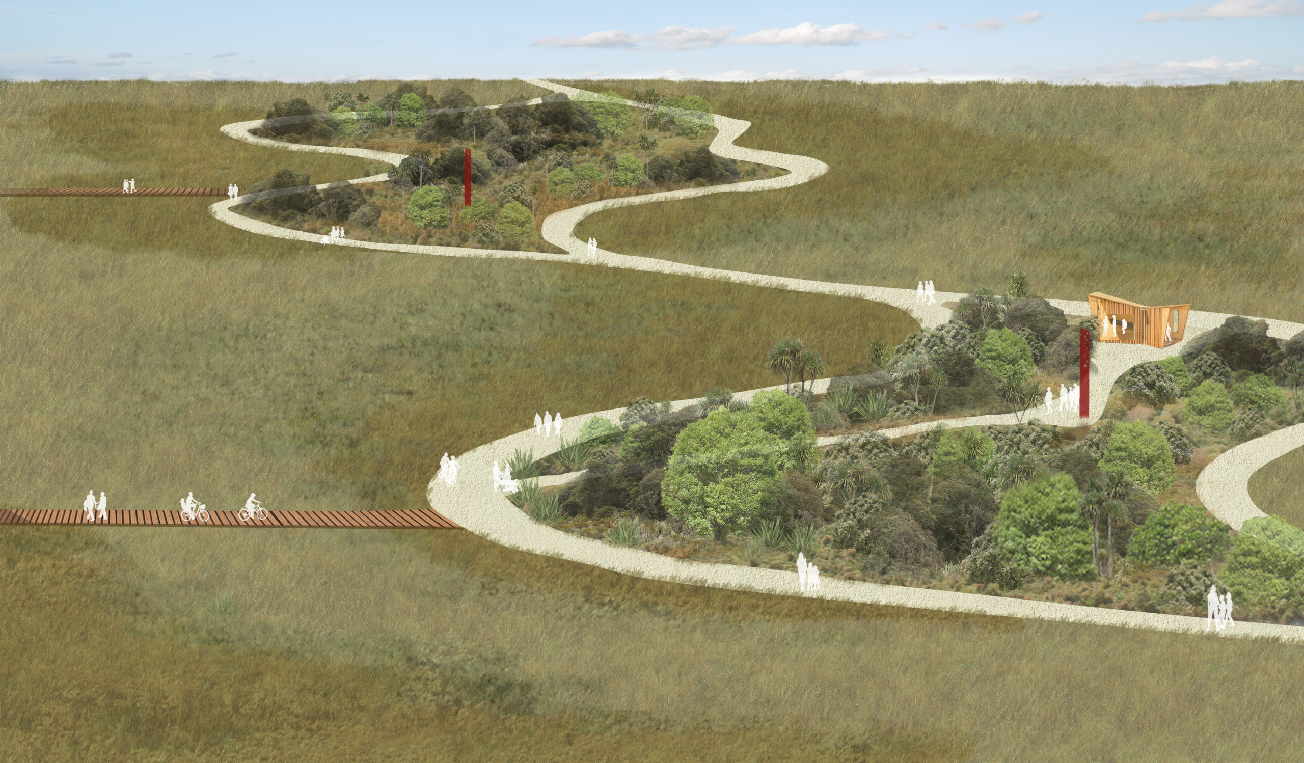 Artist's impression of wetlands