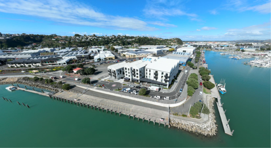 Drone image of Ahuriri Discharge Wharf